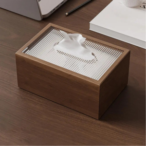 Wooden Tissue Box with Lid