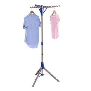 64" High Tripod Clothes Drying Rack - Blue and Chrome